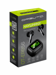 Наушники беспроводные Bluetooth с экраном в кейсе Орбита OT-ERB56 Черные